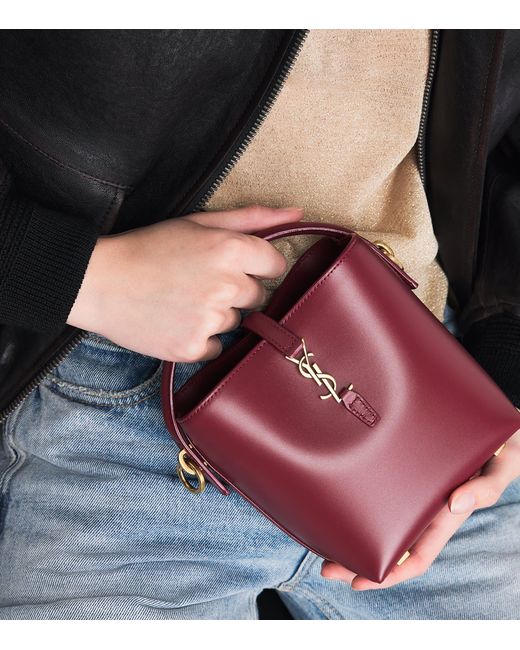 Saint Laurent Red Mini Le 37 Bucket Bag