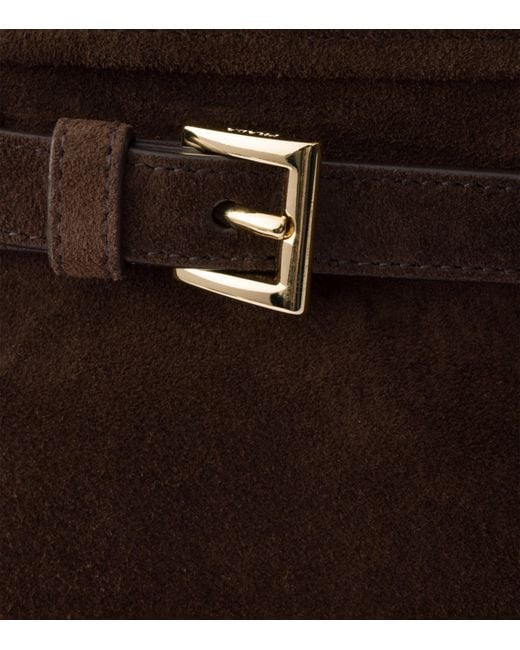 Prada Black Large Suede Bonnie Shoulder Bag