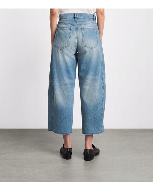 ME+EM Blue Cropped Straight Jeans