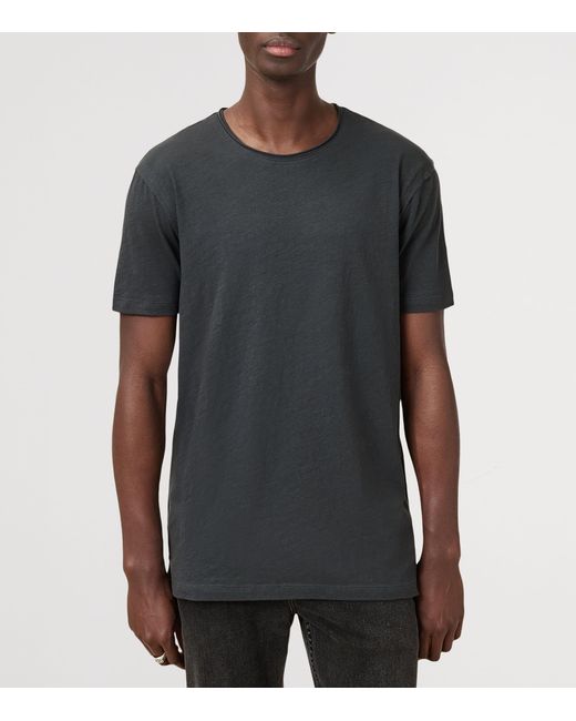 AllSaints Black Organic Cotton Figure T-Shirt for men