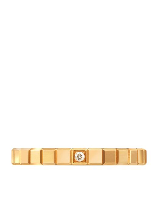Chopard Metallic And Diamond Ice Cube Ring