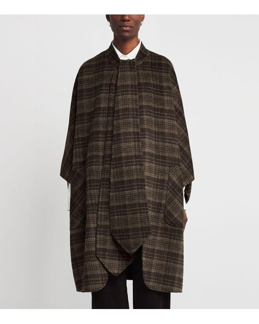 Wolk Morais Gray Cashmere Plaid Belleville Trench Coat