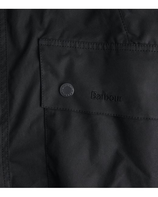 Barbour Black Waxed Cotton Tide Jacket for men