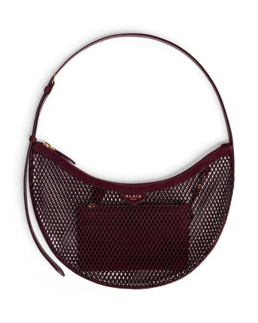 Alaïa Purple Small One Piece Demi Lune Shoulder Bag