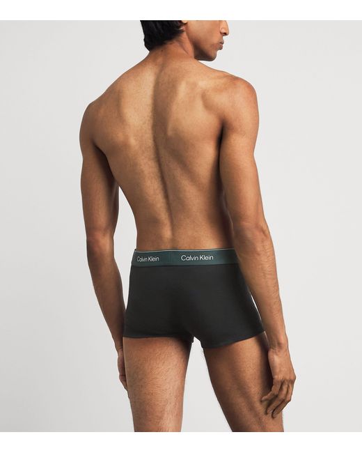 Calvin Klein Black Cotton Stretch Icon Trunks for men