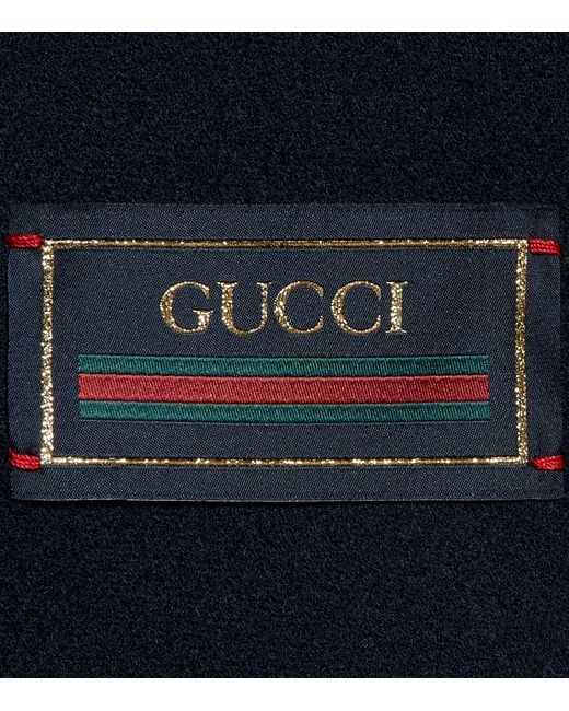 Gucci Blue Wool Single-breasted Coat for men