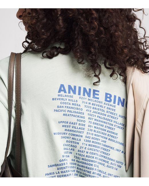 Anine Bing White Cotton Cade T-Shirt