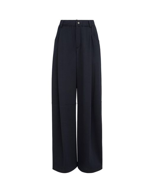 Brunello Cucinelli Blue Cotton-Silk Interlock Track Pants