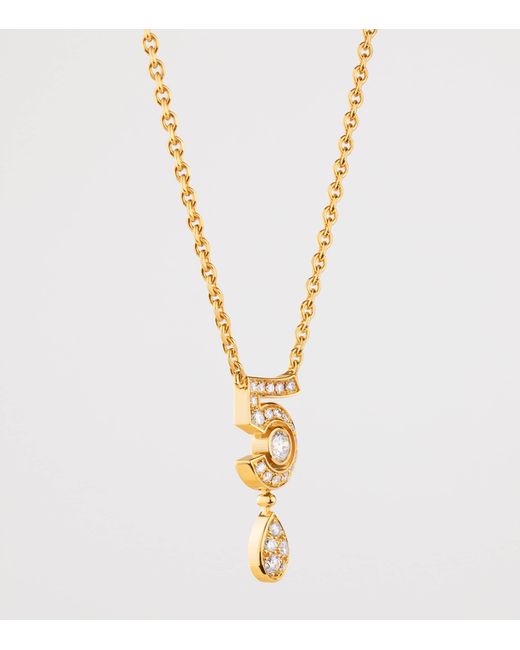 Chanel Metallic And Diamond Eternal N°5 Necklace