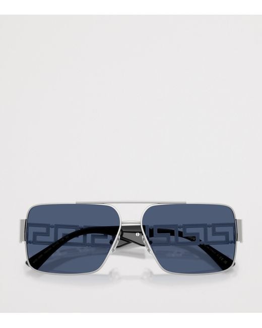 Versace Blue Wire Ve2290 Rectangular Sunglasses for men