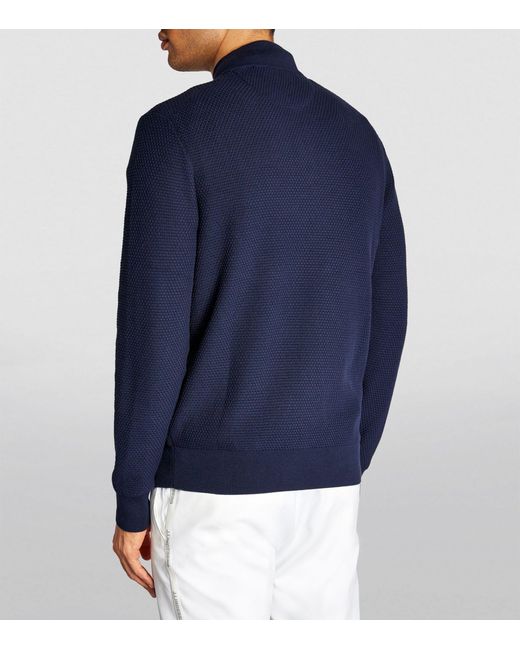 RLX Ralph Lauren Blue Cotton-blend Half-zip Sweater for men