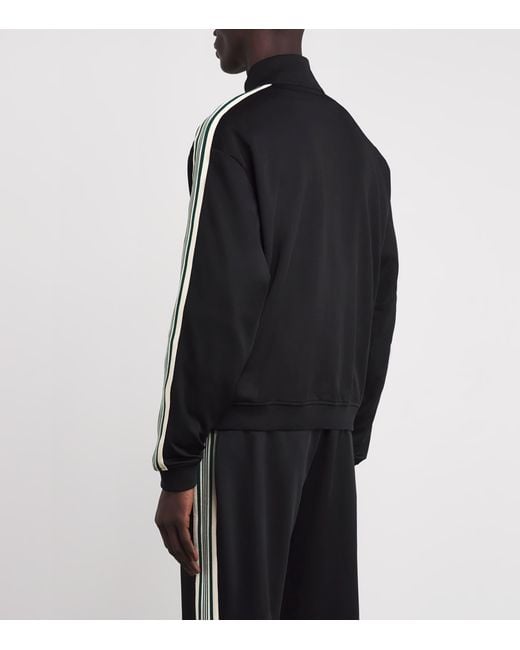 Represent Black Taped Logo-Embroidered Jersey Track Jacket for men