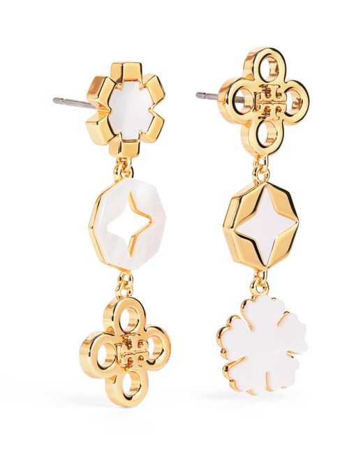 Tory Burch Metallic Kira Clover Drop Earrings