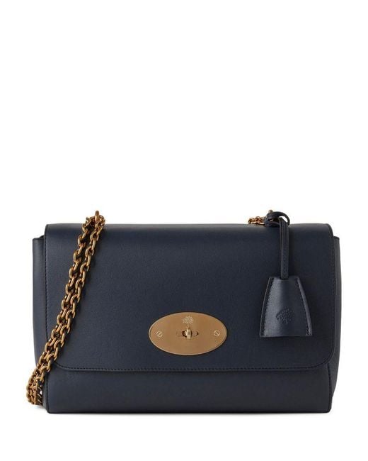 Mulberry Blue Medium Leather Lily Shoulder Shoulder Bag