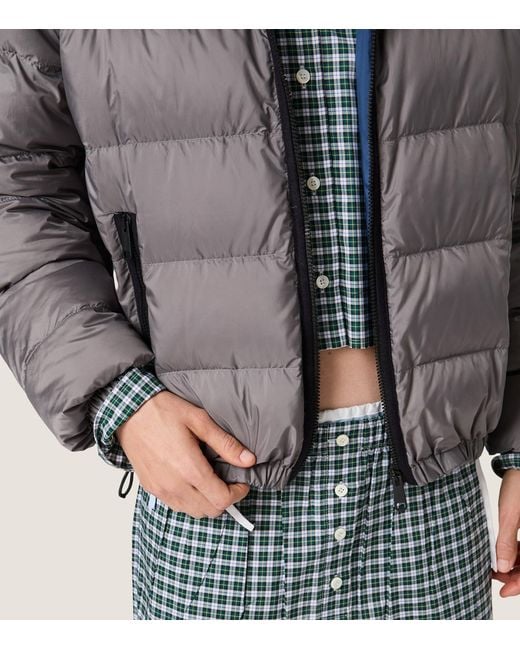 Miu Miu Gray Down Ponge Puffer Jacket