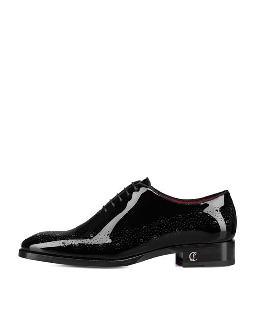 Christian Louboutin Black Corteobello Leather Oxford Shoes for men