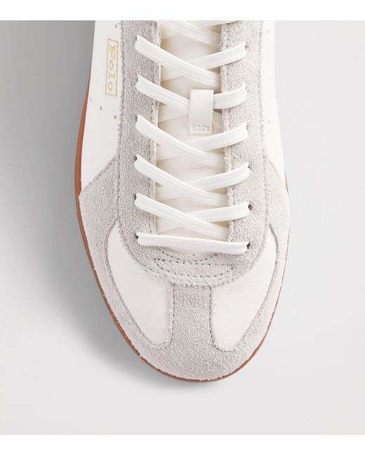 Polo Ralph Lauren White Leather Bedford Sneakers for men