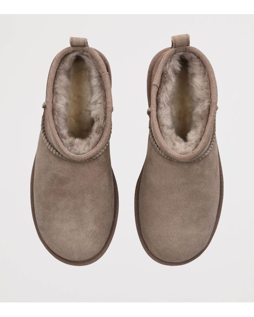 Ugg Brown Suede Classic Ultra Mini Boots
