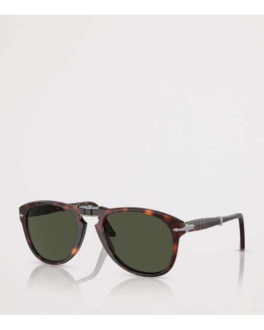 Persol Green Foldable Pilot Sunglasses for men