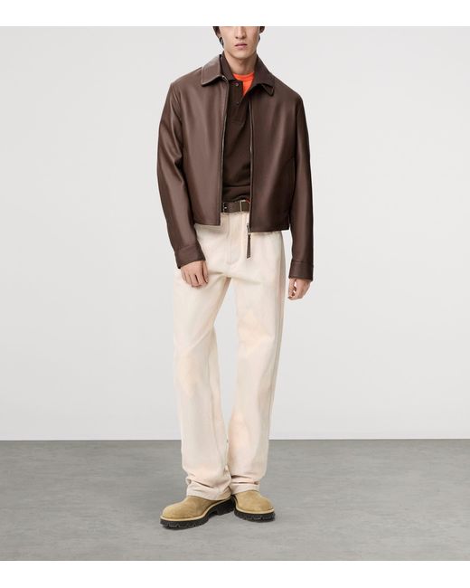 Loewe Brown Reversible Leather Jacket for men