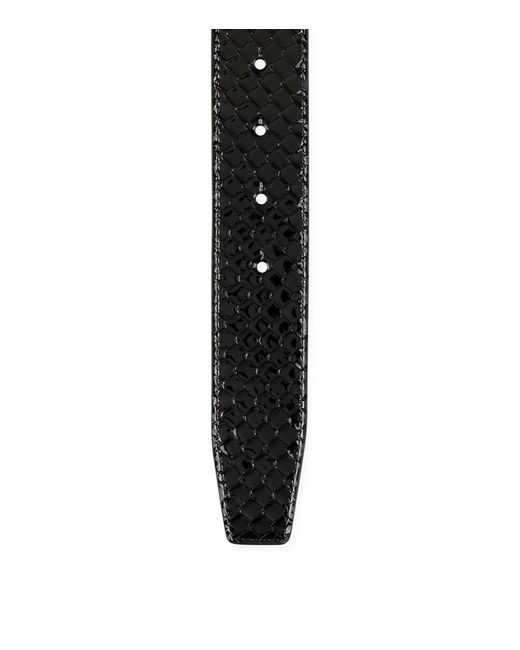 Christian Louboutin Black Cl Logo Patent Leather Belt