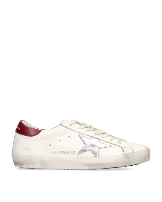 Golden Goose Deluxe Brand White Leather Super-Star Sneakers for men