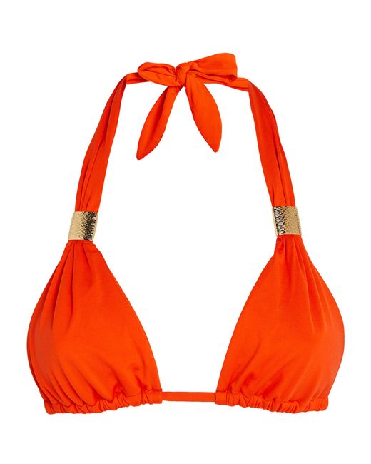 Heidi Klein Red Adjustable-slider Bikini Top