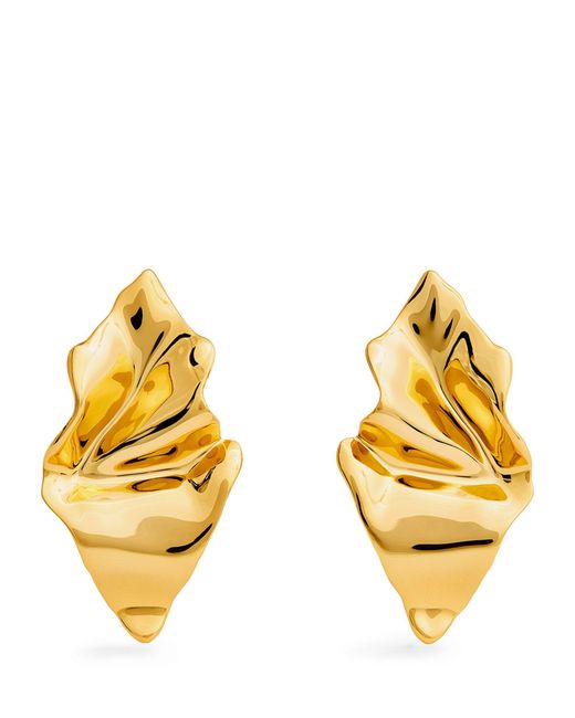 Alexis Metallic Gold-plated Crumpled Earrings