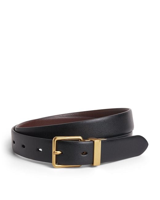 ME+EM Black Leather Reversible Belt