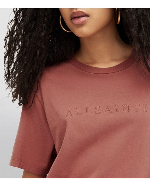 AllSaints Pink Organic Cotton Pippa Boyfriend T-shirt
