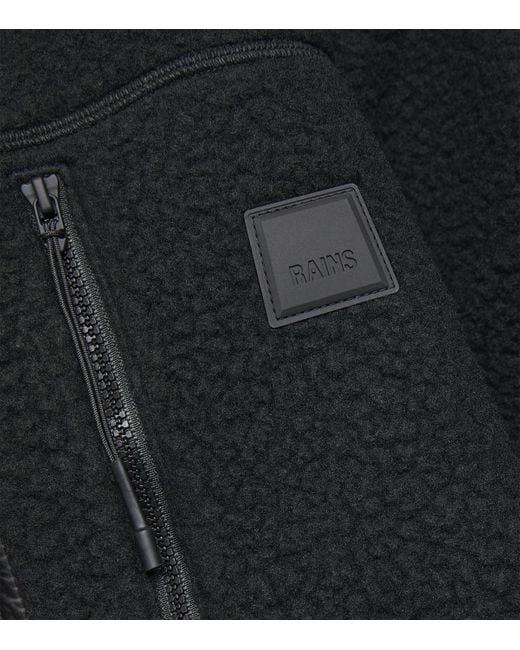 Rains Black Fleece Yermo Gilet for men