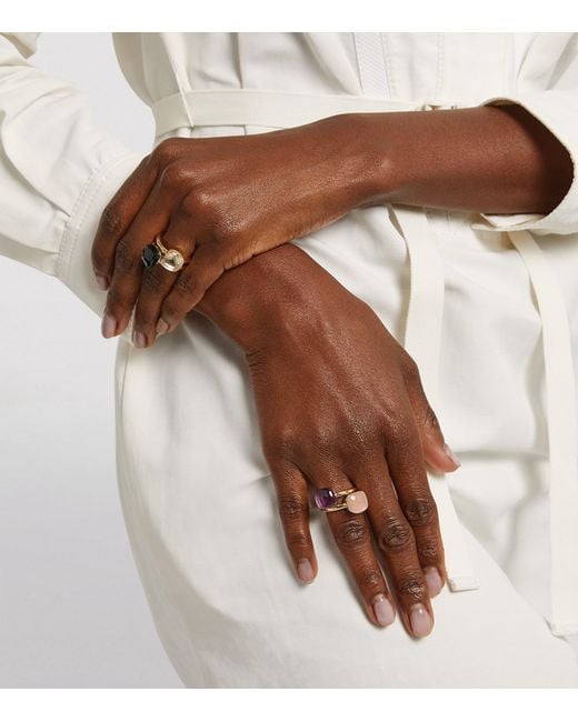 Pomellato Brown Mixed And Topaz Nudo Classic Ring