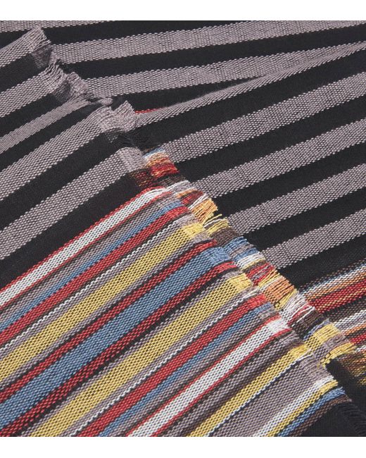 Paul Smith Brown Signature Stripe Scarf for men