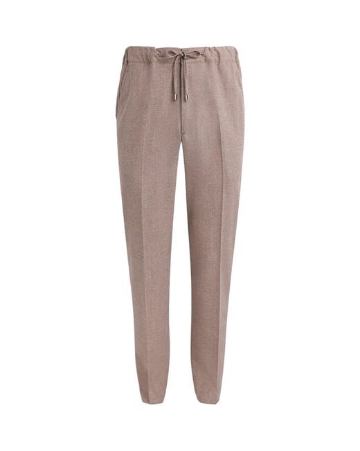 FIORONI CASHMERE Gray Virgin Wool Straight Chinos for men