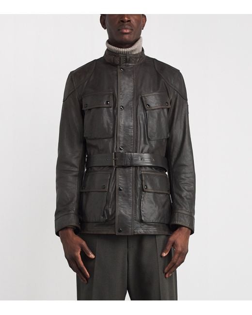 Belstaff Black Legacy Trialmaster Panther Leather Jacket for men