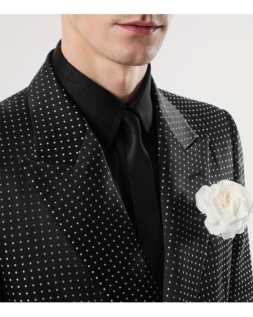Tom Ford Black Lamb Leather Tie for men