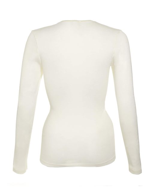 Hanro Green Wool And Silk Long Sleeve Top