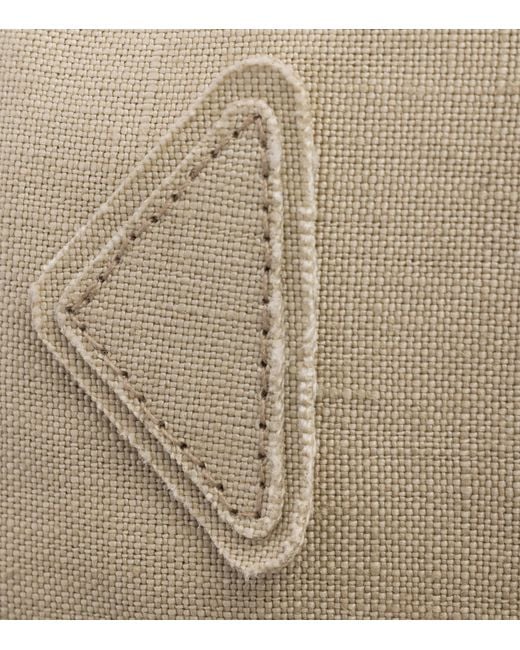 Prada Natural Linen Baseball Cap for men