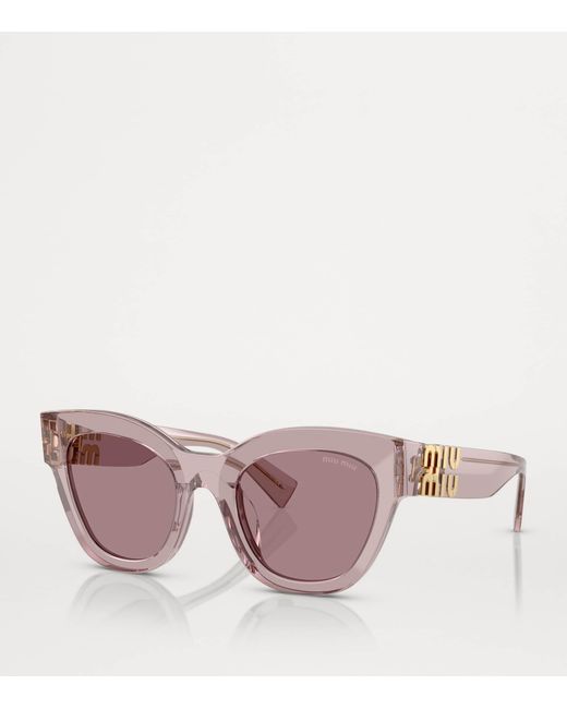 Miu Miu Pink Acetate Square Mu01Ys Sunglasses