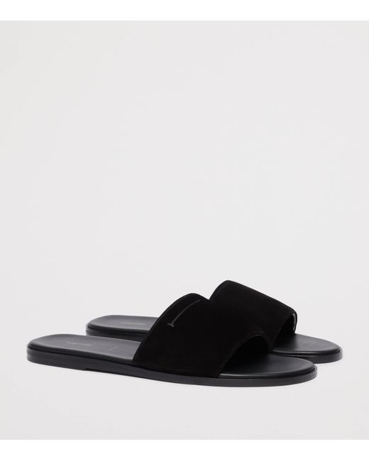 Tom Ford Black Suede T Slides for men