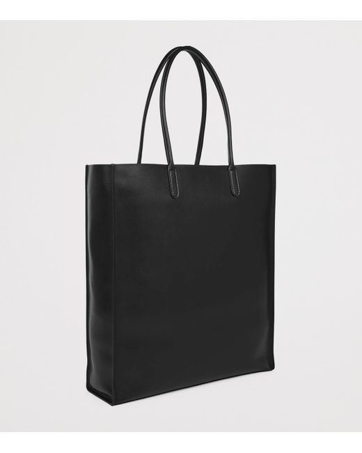 Smythson Black Leather Kingly Tote Bag