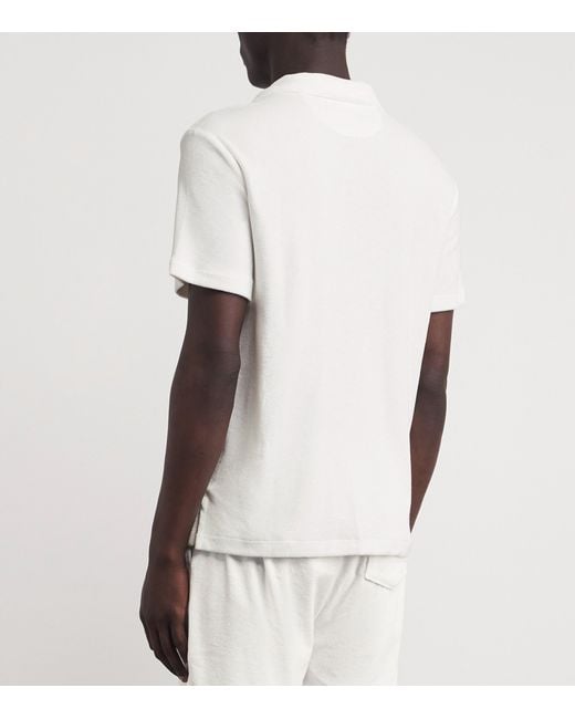 Polo Ralph Lauren White Cotton Terry Short-Sleeve Shirt for men