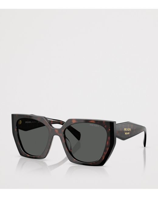 Prada Gray Acetate Pr 15Ws Rectangle Sunglasses