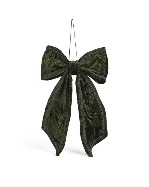 Luxury Garland Green Large Velvet Bow Tree Decoration