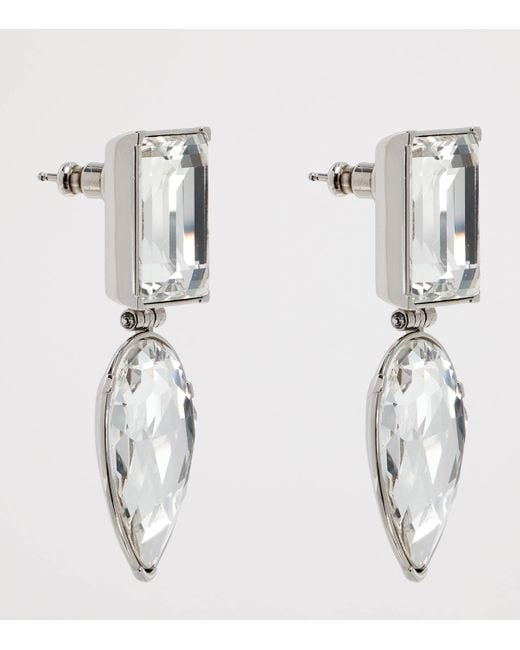 McQueen Metallic Embellished Drop Earrings for men