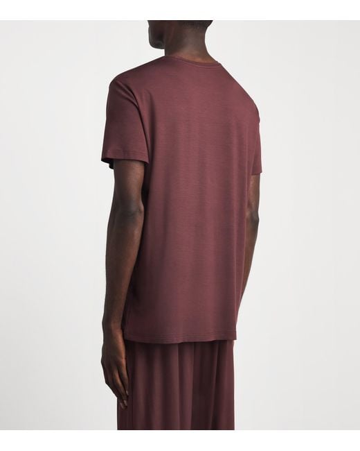 Derek Rose Purple Basel Lounge T-Shirt for men