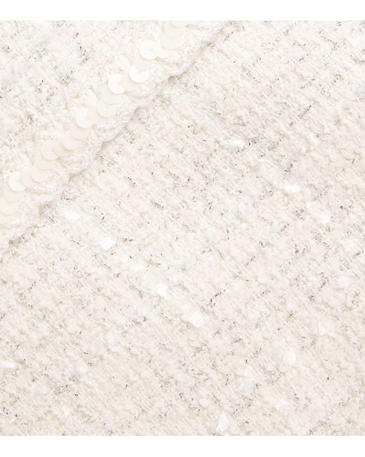 Maje White Tweed Sleeveless Jacket