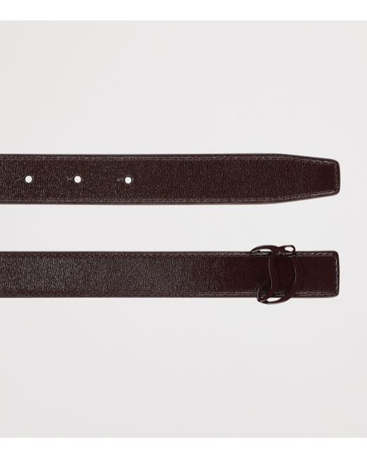 Christian Louboutin Red Loubi54 Leather Reversible Belt