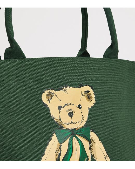 Harrods Green Medium Henry Bear Tote Bag