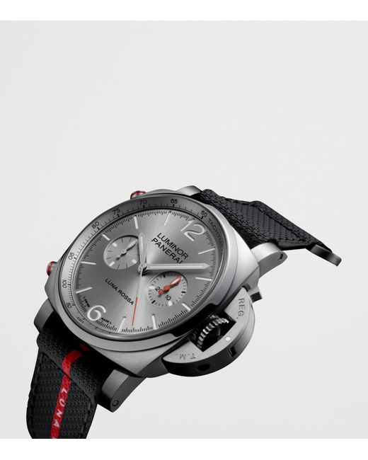 Panerai Gray Stainless Steel Luminor Luna Rossa Watch for men